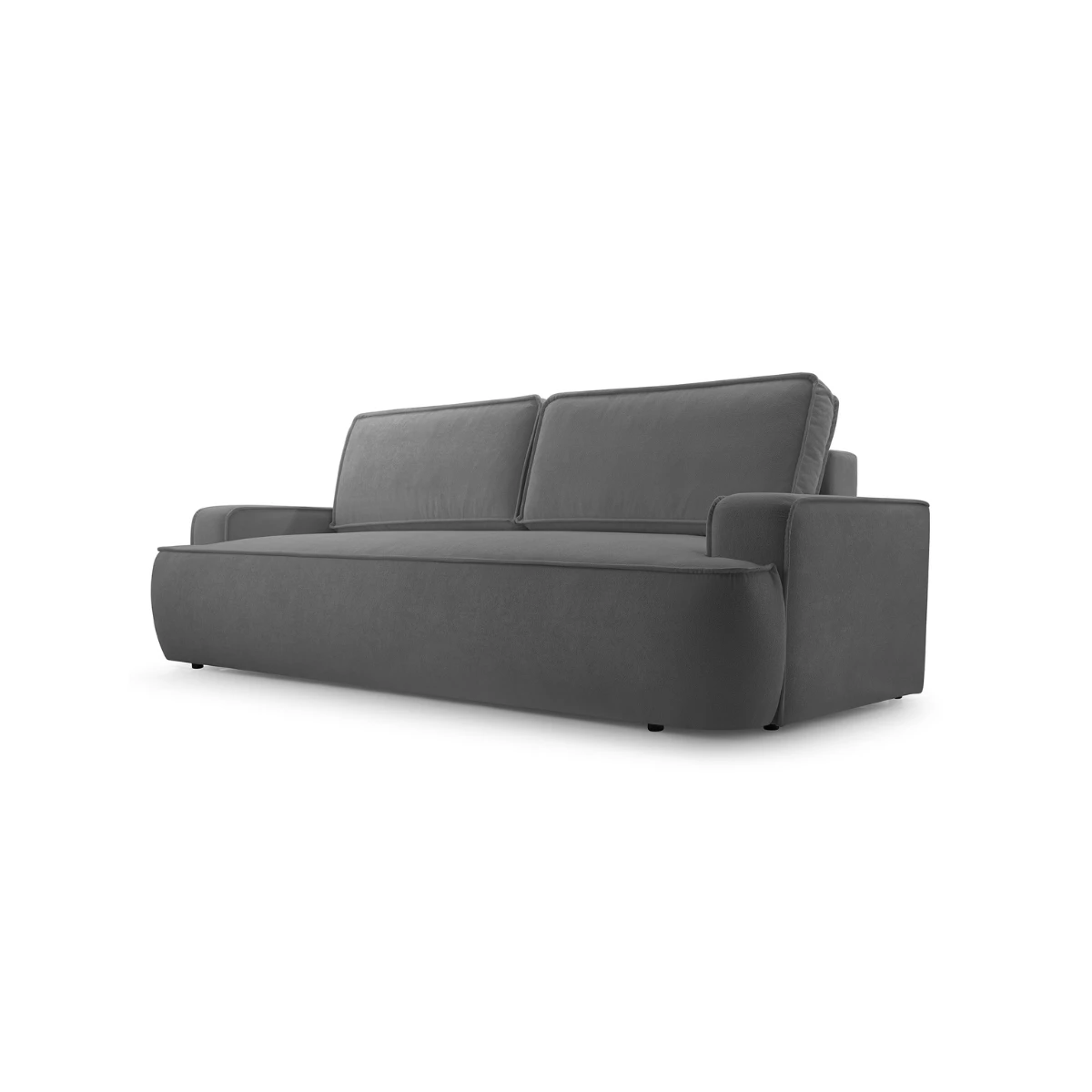 Sofa ASTI z funkcją spania i pojemnikiem na pościel, miękka tkanina boucle