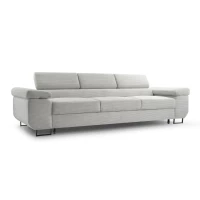 Kanapa NALO z funkcją spania i regulowanymi zagłówkami, tkanina sztruks