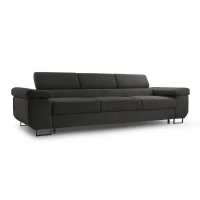 Kanapa NALO z funkcją spania i regulowanymi zagłówkami, tkanina sztruks