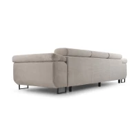 Kanapa NALO z funkcją spania i regulowanymi zagłówkami, tkanina sztruks