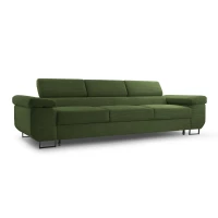 Kanapa NALO z funkcją spania i regulowanymi zagłówkami, tkanina sztruks