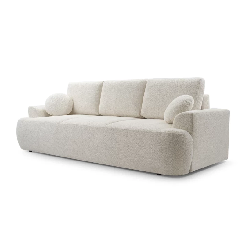 Kanapa LOREN z funkcją spania, obłe kształty