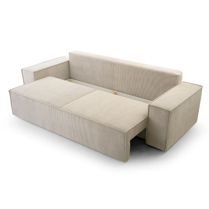 Kanapa ELVA z funkcją spania, tkanina sztruks