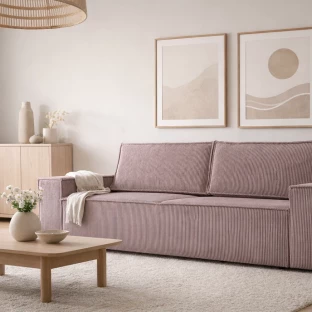 Kanapa ELVA z funkcją spania, tkanina sztruks