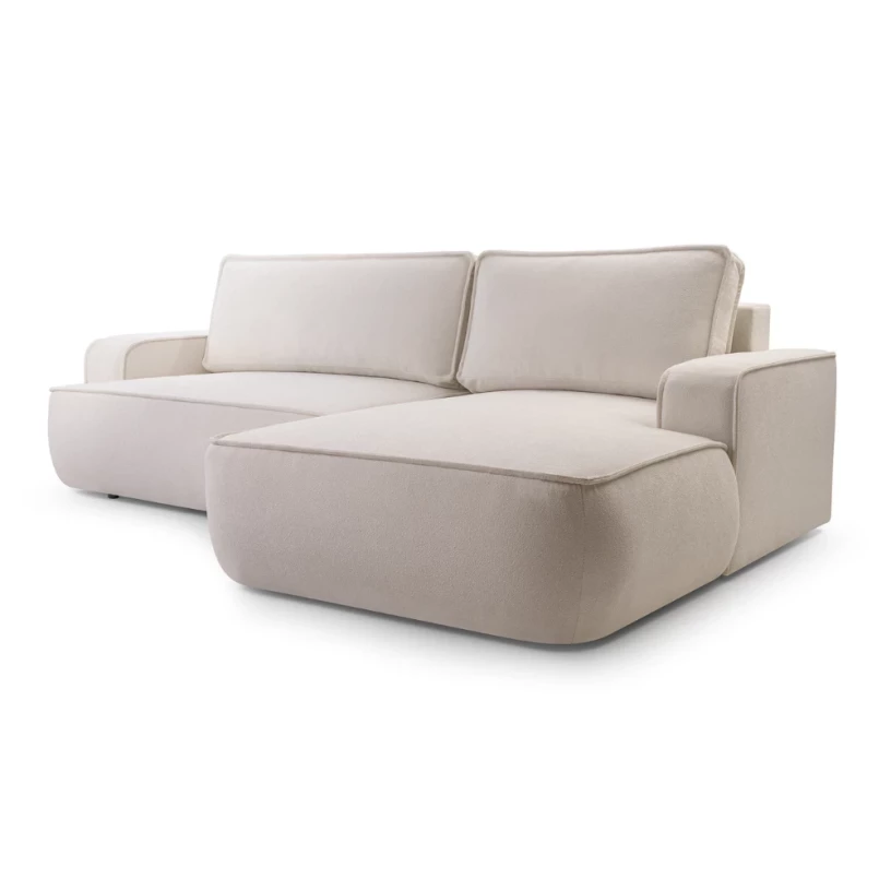 Narożnik ASTI rozkładany z funkcją spania obłe kształty