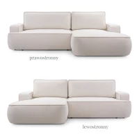 Narożnik ASTI rozkładany z funkcją spania obłe kształty