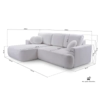 Narożnik LOREN rozkładany z pojemnikiem na pościel