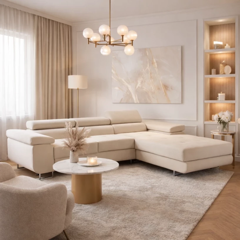 Narożnik NALO mini z szezlongiem