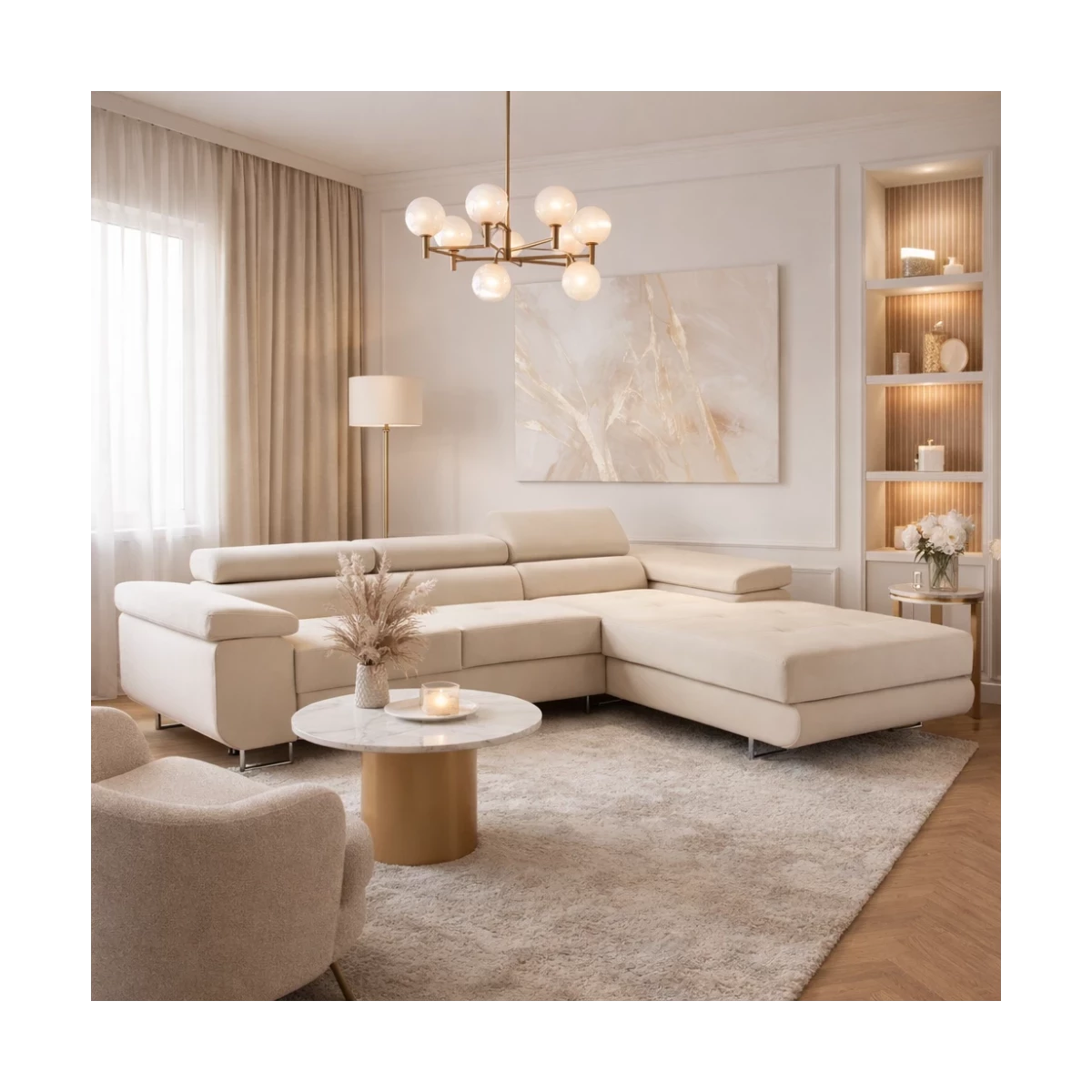 Narożnik NALO mini z szezlongiem