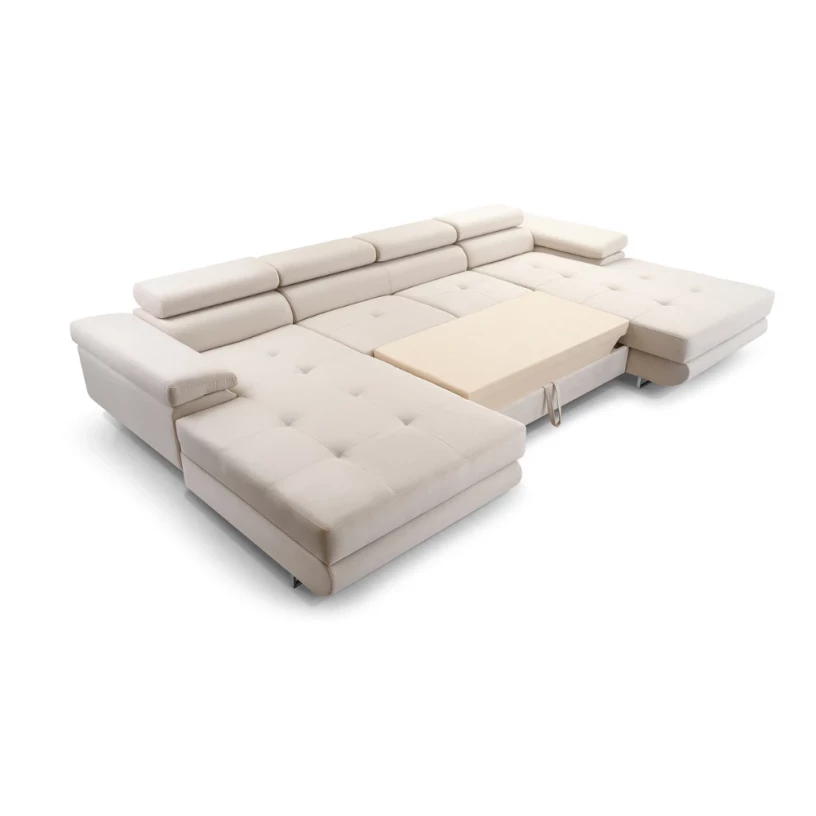 Narożnik duży NALO U mini z szezlongiem