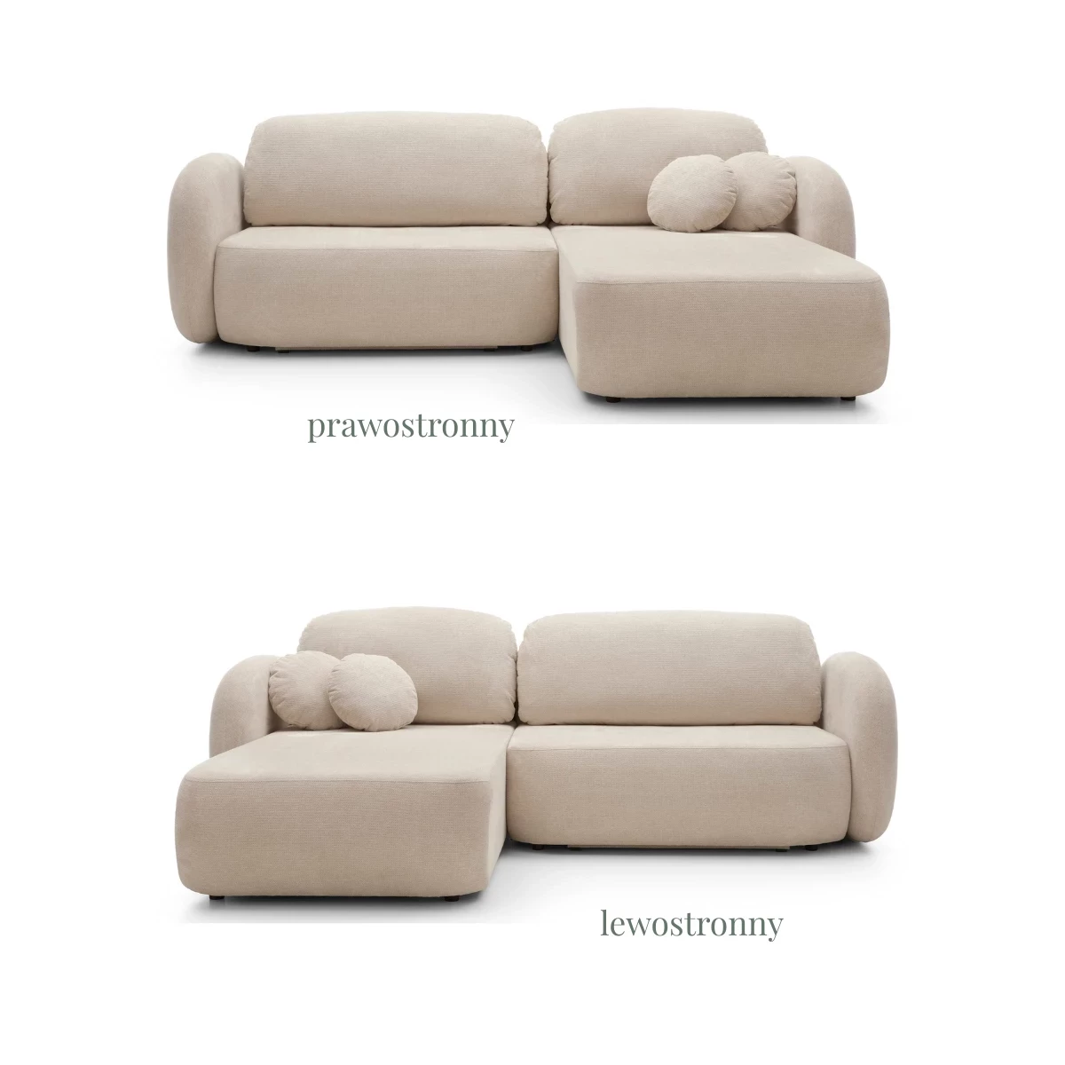 Narożnik CLOUD obły rozkładany