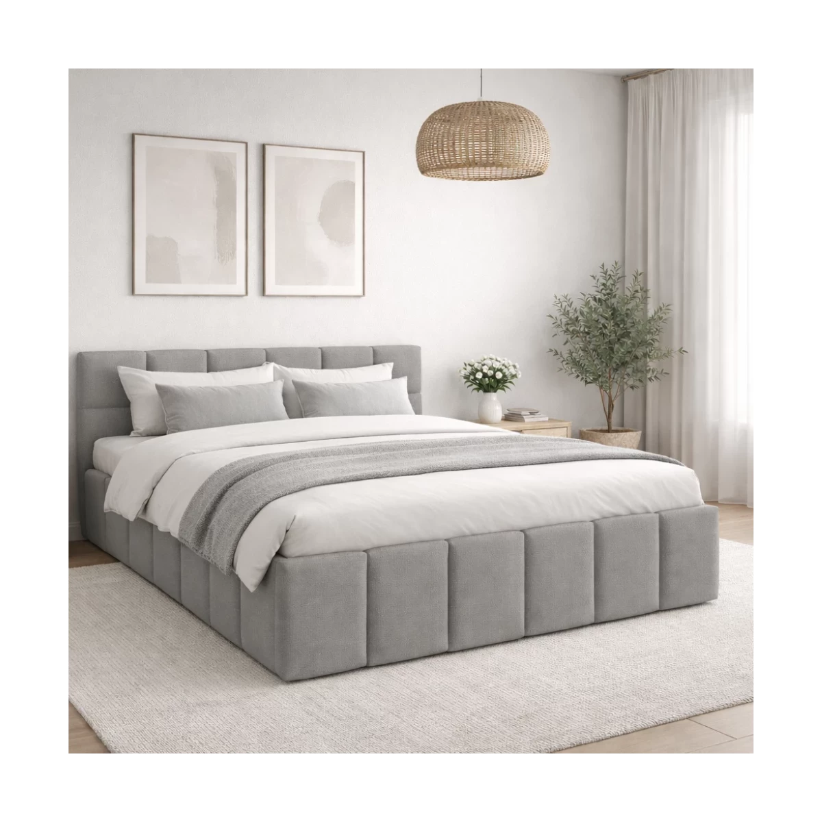 Łóżko tapicerowane chmurka MOCO SLIM 140, 160, 180x200