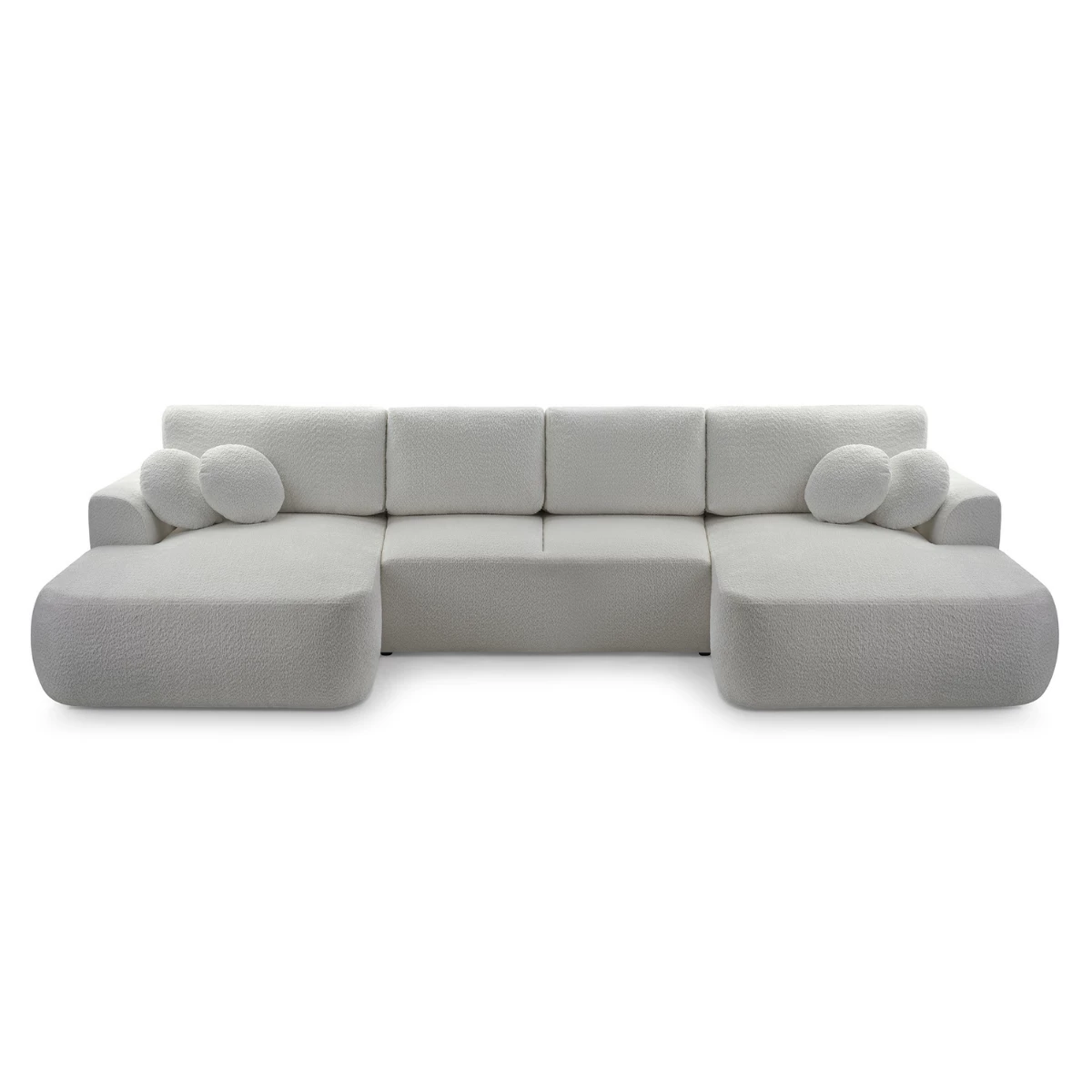 Duży narożnik LOREN U rozkładany z pojemnikiem na pościel