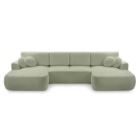 Duży narożnik LOREN U rozkładany z pojemnikiem na pościel