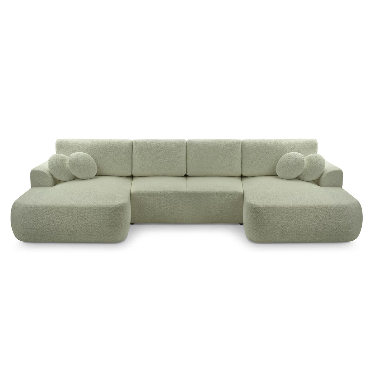 Duży narożnik LOREN U rozkładany z pojemnikiem na pościel