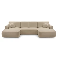 Duży narożnik LOREN U rozkładany z pojemnikiem na pościel