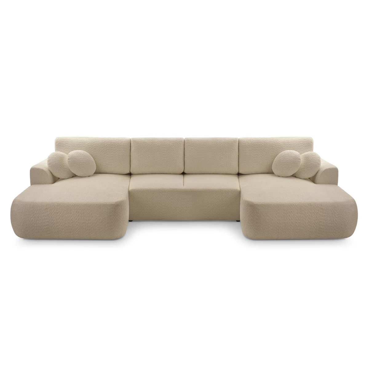 Duży narożnik LOREN U rozkładany z pojemnikiem na pościel