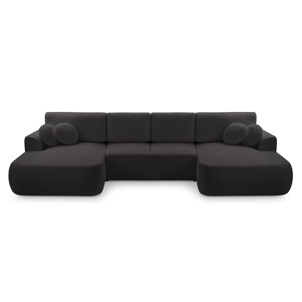 Duży narożnik LOREN U rozkładany z pojemnikiem na pościel