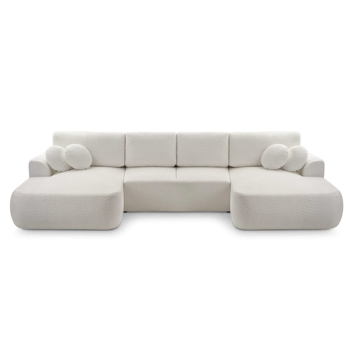 Duży narożnik LOREN U rozkładany z pojemnikiem na pościel