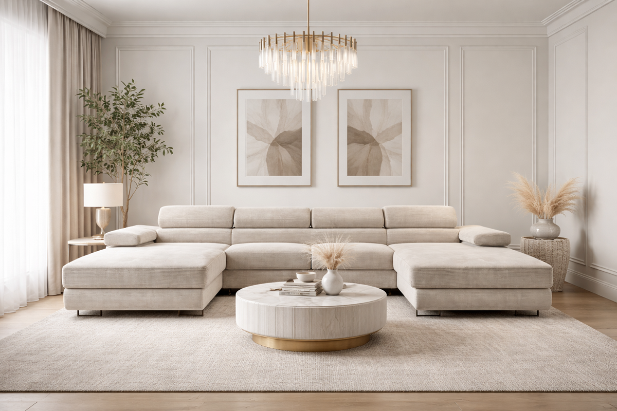 A stylish wooden table